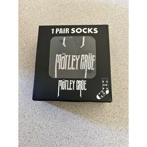 Motley Crue Black Logo Socks Rock Band US Size 7-12 NEW in gift box